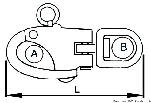 Moschettone Fiocco Acciaio Inox 316 | Occhiello Chiuso 50-70-100mm