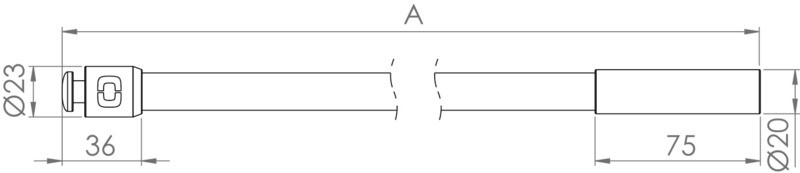 Staffa Montaggio Faro Per Palo DIN - Supporto Flessibile Metallo Per Luci Lampeggianti Trattori E Carrelli