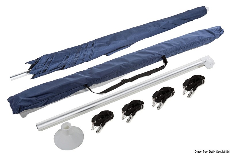 Ombrellone Da Spiaggia Ultra Leggero E Pieghevole - Peso 1 Kg, Chiuso 39 Cm, Aperto 130 Cm, Protezione UPF30, Per Viaggi E Moto