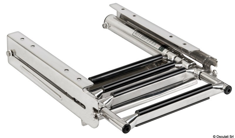 Scaletta Nautica 4 Gradini XL In Acciaio Inox - Per Barche E Gommoni - Foto 5