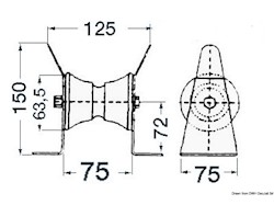 Musone di prua inox 89 mm
