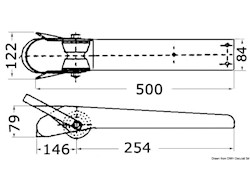 Musone di prua inox satinato 500 mm