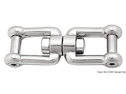 Girella inox grillo/grillo con perno a filo 6 mm