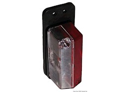 Fanale d'ingombro base gomma bianco/rosso