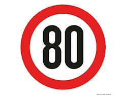 Segnale velocità omologato adesivo 80 Km/h