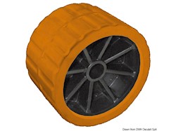 Rullo laterale arancio 75 mm Ø foro 15 mm