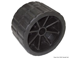 Rullo laterale nero 75 mm Ø foro 17 mm