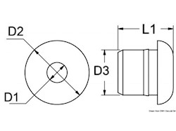 Passaggio nylon per fori Ø10 mm cf.100 pz
