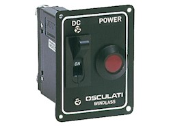 Pannello di comando per verricelli o eliche di prua con interruttore di sicurezza