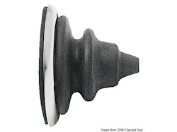 Ghiera passacavi inox con soffietto Dutral nero