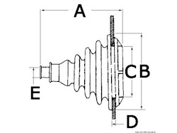 Soffietto passacavi grigio piccolo