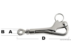 Moschettone a pellicano per battagliole apribili
