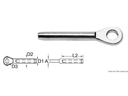 Terminale a pressare in acciaio inox AISI 316