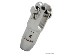 Terminale forcella per rig tessile per cima Ø4 mm