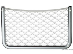 Rete porta oggetti con cornice in ottone cromato