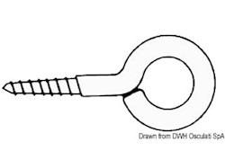 Occhioli inox vite 45 x 4,5 mm (blister 4 pz)