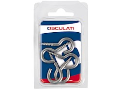 Gancio in acciaio inox ricurvo a vite