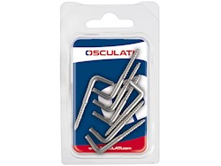 Gancio a L in acciaio inox a vite