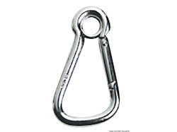 Moschettone inox grande con occhio 10 mm