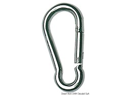 Moschettone in acciaio inox AISI 316 lucidato a specchio