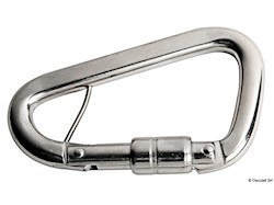 Moschettone in acciaio inox studiato appositamente per le cinture di sicurezza