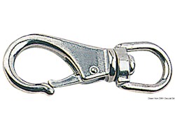 Moschettone in acciaio inox con girella