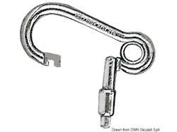 Moschettone in acciaio inox con apertura verso l'esterno