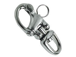 Moschettone doppio snodo in acciaio inox per spinnaker, drizze ed usi vari