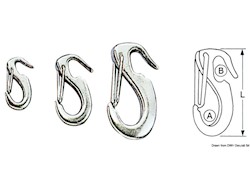 Moschettone per fiocco a ribattere