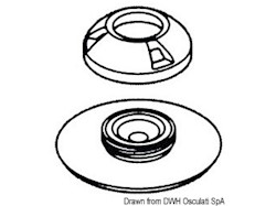 Bottone tessuto Perfix bianco