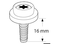 Bottoni universali CAF-COMPO nero filetto lungo
