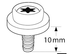 Bottoni universali CAF-COMPO bianco filetto corto