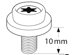 Bottoni universali CAF-COMPO nero filetto metrico