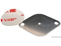 Piastrina inox magnetico adesiva 45x30 mm