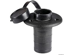 Basetta plastica nera incasso piano 2 contatti