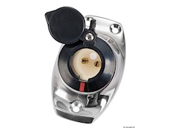 Basetta angolata a incasso inox cappuccio nero