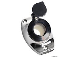 Basetta angolata a incasso inox cappuccio nero