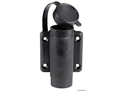 Basetta nylon nera a parete 2 contatti