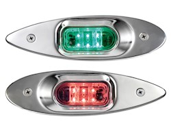 Luci di via Evoled Eye a LED a basso consumo in acciaio inox lucidato a specchio per fissaggio ad incasso a murata