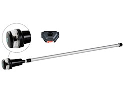 Luce di via bianca 360° su tubo telescopico