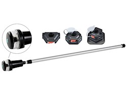 Luce di via bianca 360°+rossa/verde su tubo teles.