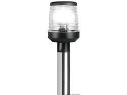 Asta inox abbattibile 60 cm fanale plastica nera