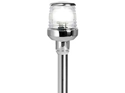 Asta inox abbattibile 60 cm fanale plastica bianca