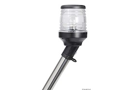 Asta 360° 60 cm in asse fanale nero