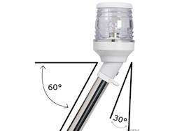 Asta estraibile fanale in asse bianco 60 cm