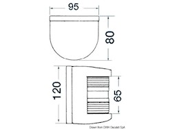 Fanale U78 rosso/nero 24 V