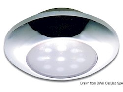 Plafoniera stagna LED cromata