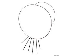 Luci di cort. LED ROUND luce bianca verso il basso