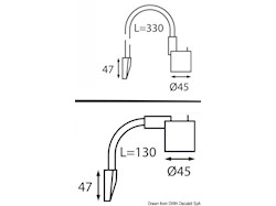 Luce testa letto 6 LED nera