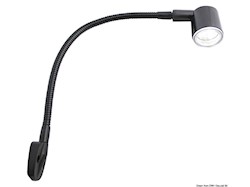 Luce testa letto 6 LED nera